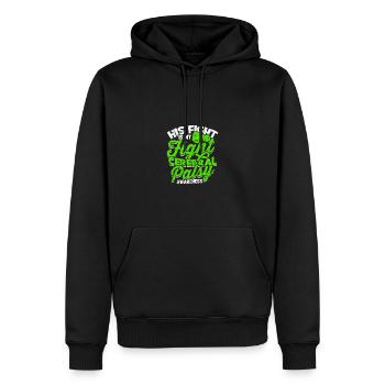 Son combat est mon combat - Paralysie cérébrale - Sweat à capuche Premium bio Homme - noir - Devant - Nico (187cm)