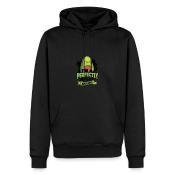 Ich bin eine perfekt reife Avocado - Avocado - Männer Premium Bio Hoodie - Schwarz - Vorne - Nico (187cm)