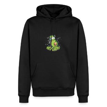 Avo-cardio - Avocado - Männer Premium Bio Hoodie - Schwarz - Vorne - Nico (187cm)