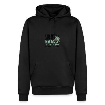 Ich esse nicht immer ... Oh warte, ja, das tue ich - - Männer Premium Bio Hoodie - Schwarz - Vorne - Nico (187cm)