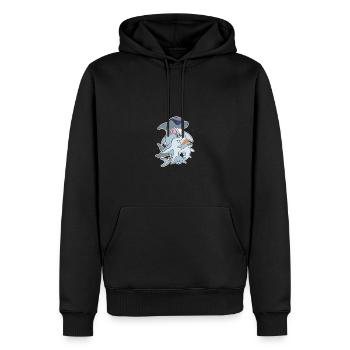 Shark family - Shark - Men’s Premium Organic Hoodie - black - Front - Nico (187cm)