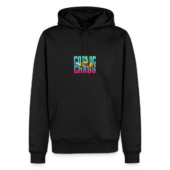 Chaos cosmique - Espace - Sweat à capuche Premium bio Homme - noir - Devant - Nico (187cm)