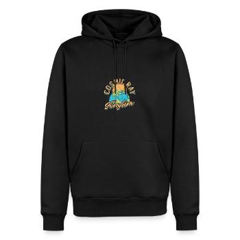 Rayon cosmique de soleil - Espace - Sweat à capuche Premium bio Homme - noir - Devant - Nico (187cm)
