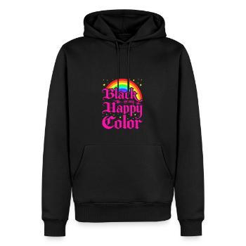 Black Is My Happy Color, Gothic Pink Emo Goth - Männer Premium Bio Hoodie - Schwarz - Vorne - Nico (187cm)