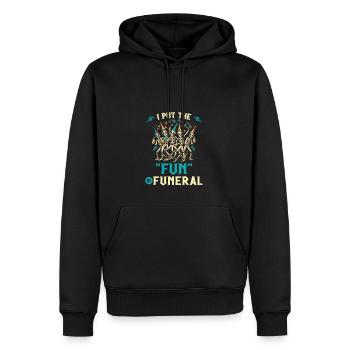 I Put The Fun In Funeral Gothic Skeletons Emo Goth - Männer Premium Bio Hoodie - Schwarz - Vorne - Nico (187cm)