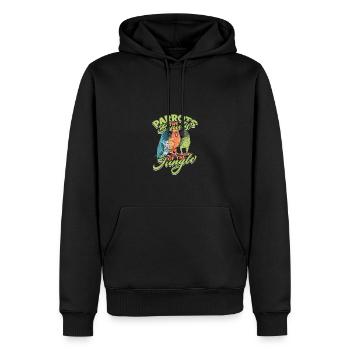 Papageien, die Schönheit des Dschungels - Papageien - Männer Premium Bio Hoodie - Schwarz - Vorne - Nico (187cm)