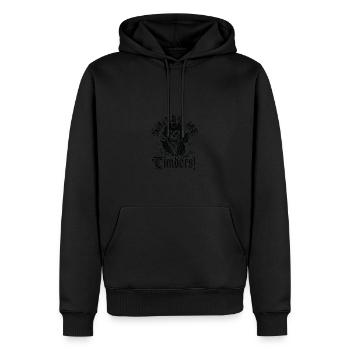 Frissons-moi les bois! -Pirate - Sweat à capuche Premium bio Homme - noir - Devant - Nico (187cm)