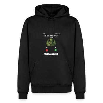 Cthulhu Is Calling, Cosmic Horror Call Cthulhu - Männer Premium Bio Hoodie - Schwarz - Vorne - Nico (187cm)