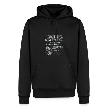 Cthulhu Visit R'lyeh Coordinates, Cosmic Horror - Männer Premium Bio Hoodie - Schwarz - Vorne - Nico (187cm)