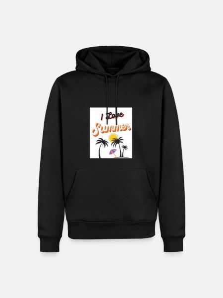 I Love Summer - Men’s Premium Organic Hoodie - black