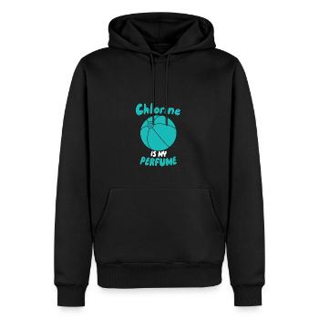 Chlor ist mein Parfüm - Männer Premium Bio Hoodie - Schwarz - Vorne - Nico (187cm)