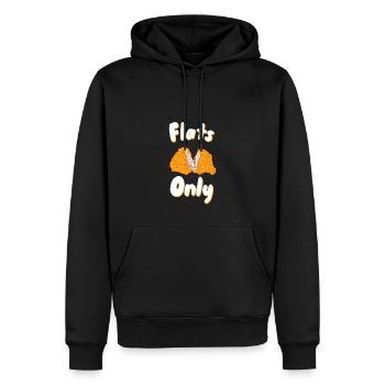 Nur Wohnungen - Männer Premium Bio Hoodie - Schwarz - Vorne - Nico (187cm)