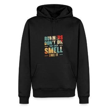 Laufen Läufer Joggen - Männer Premium Bio Hoodie - Schwarz - Vorne - Nico (187cm)
