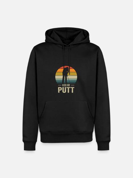 Golfspieler Golfplatz Golfer - Männer Premium Bio Hoodie - Schwarz