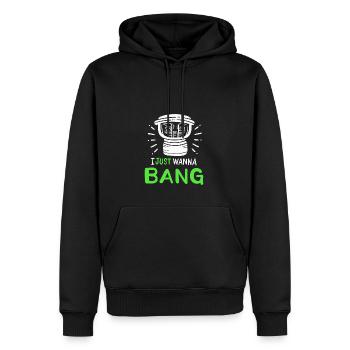 I Just Wanna Bang Car Audio Technician - Männer Premium Bio Hoodie - Schwarz - Vorne - Nico (187cm)