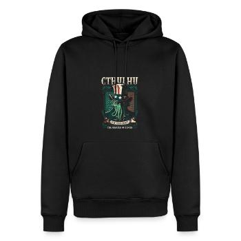 Cthulhu pour le président, élection 2024 horreur cosmique - Sweat à capuche Premium bio Homme - noir - Devant - Nico (187cm)