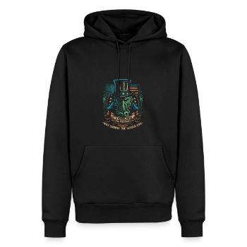 Cthulhu pour le président, élection 2024 horreur cosmique - Sweat à capuche Premium bio Homme - noir - Devant - Nico (187cm)