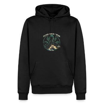 Cthulhu R'lyeh Sailing Team, Cosmic Horror Cthulhu - Männer Premium Bio Hoodie - Schwarz - Vorne - Nico (187cm)