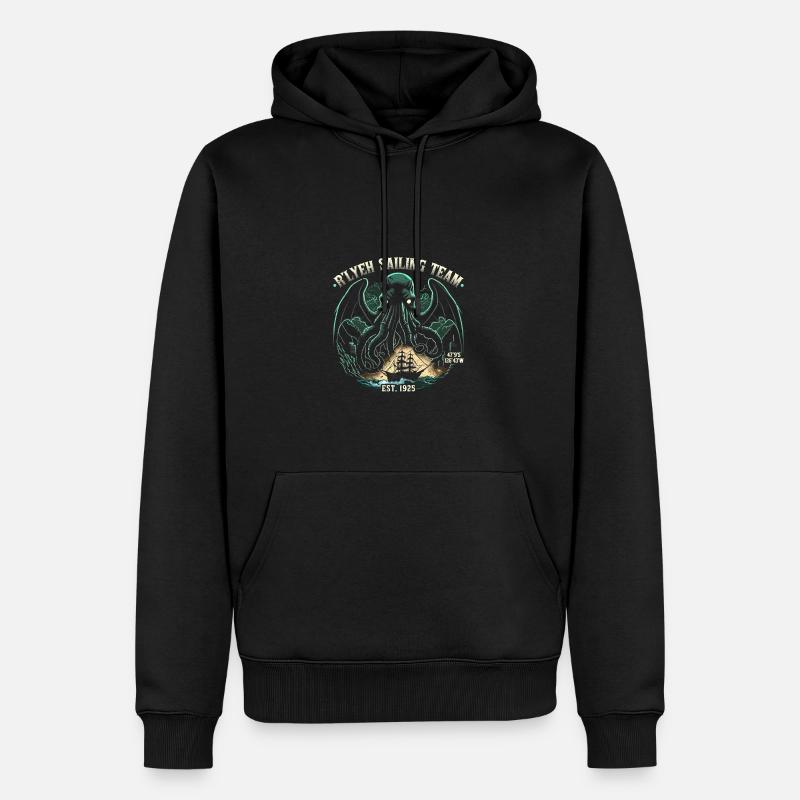 Cthulhu R’lyeh Sailing Team, Cosmic Horror Cthulhu - Sweat à capuche Premium bio Homme - noir