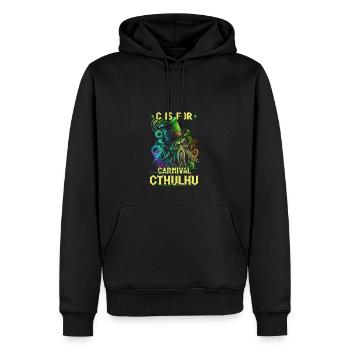 C Is For Cthulhu Carnival Mardi Gras Cosmic Horror - Männer Premium Bio Hoodie - Schwarz - Vorne - Nico (187cm)