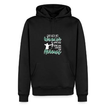 Nicht alle, die wandern, sind verloren Einige such - Männer Premium Bio Hoodie - Schwarz - Vorne - Nico (187cm)