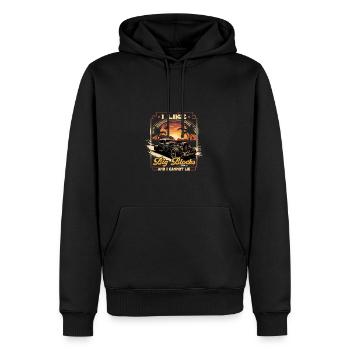 Hot Rod, I Like Big Blocks, Retro Vintage V8 Rat - Männer Premium Bio Hoodie - Schwarz - Vorne - Nico (187cm)