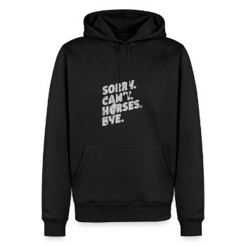 Funny Horse - Equestrian Humor - Men’s Premium Organic Hoodie - black - Front - Nico (187cm)
