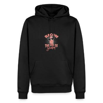 Speck: Der VIP des Frühstücks - Speck - Männer Premium Bio Hoodie - Schwarz - Vorne - Nico (187cm)