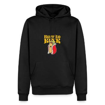 Burrito-König - Männer Premium Bio Hoodie - Schwarz - Vorne - Nico (187cm)