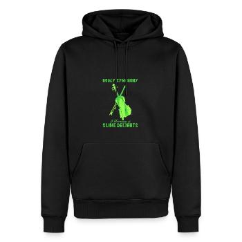Gooey Symphony: A Harmony of Slime Delights - - Sweat à capuche Premium bio Homme - noir - Devant - Nico (187cm)