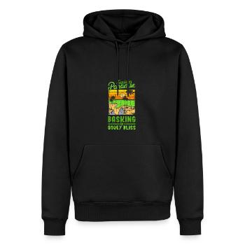 Squishy Paradise: Se prélasser dans Gooey Bliss - Slime - Sweat à capuche Premium bio Homme - noir - Devant - Nico (187cm)