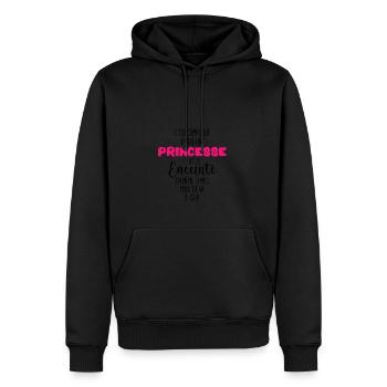 Idée Cadeau Future Maman Enceinte - Sweat à capuche Premium bio Homme - noir - Devant - Nico (187cm)