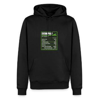 Entomophagy Nutrition Facts, Insect Protein - Männer Premium Bio Hoodie - Schwarz - Vorne - Nico (187cm)