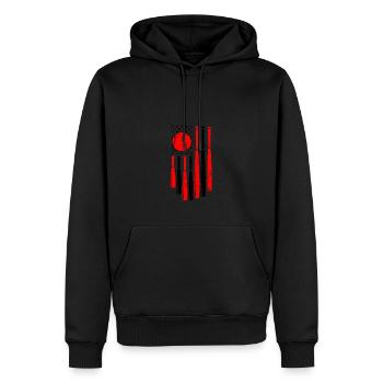 Amerikanische Baseball-USA-Flagge - Sport - Männer Premium Bio Hoodie - Schwarz - Vorne - Nico (187cm)