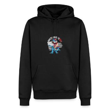 AmerisaurusREX - Patriotism - Men’s Premium Organic Hoodie - black - Front - Nico (187cm)