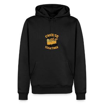 Käse ist der Klebstoff, der mein Leben zusammenhält - - Männer Premium Bio Hoodie - Schwarz - Vorne - Nico (187cm)