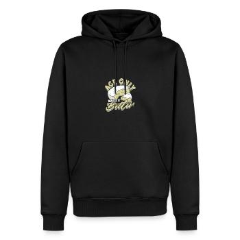 Age only makes it better - Cheese - Men’s Premium Organic Hoodie - black - Front - Nico (187cm)