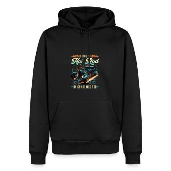 J’ai un hot rod ma voiture est belle trop drôle muscle - Sweat à capuche Premium bio Homme - noir - Devant - Nico (187cm)