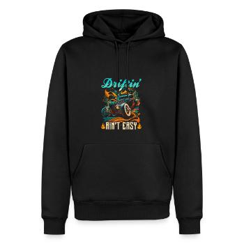 Hot Rod Drifting Aint Facile, drôle Muscle Car Rat - Sweat à capuche Premium bio Homme - noir - Devant - Nico (187cm)