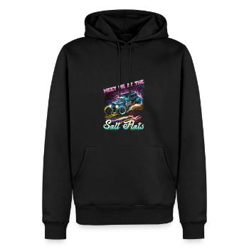 Hot Rod Meet Me At The Salt Flats, Muscle Car Rat - Sweat à capuche Premium bio Homme - noir - Devant - Nico (187cm)
