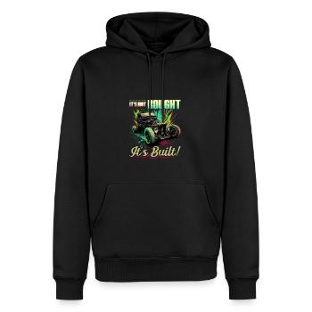 Hot Rod, ce n’est pas acheté son rat construit et muscle car - Sweat à capuche Premium bio Homme - noir - Devant - Nico (187cm)