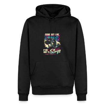 Citation Hot Rod Drift, Retro Muscle Car Rat Rod - Sweat à capuche Premium bio Homme - noir - Devant - Nico (187cm)