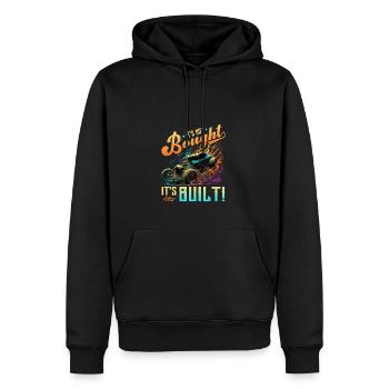 Hot Rod, ce n’est pas acheté son rat construit et muscle car - Sweat à capuche Premium bio Homme - noir - Devant - Nico (187cm)