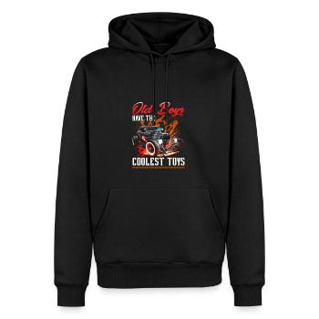 Hot Rod Grandpa, Old Boys Coolest Toys, Muscle Car - Sweat à capuche Premium bio Homme - noir - Devant - Nico (187cm)