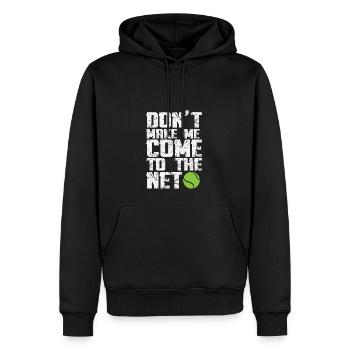 Lass mich nicht ins Netz kommen... - Männer Premium Bio Hoodie - Schwarz - Vorne - Nico (187cm)