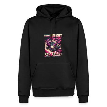 Hot Rod, pas acheté construit, rétro muscle car femmes - Sweat à capuche Premium bio Homme - noir - Devant - Nico (187cm)
