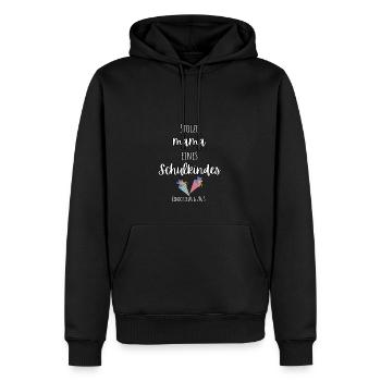 Stolze Mama eines Schulkindes - Männer Premium Bio Hoodie - Schwarz - Vorne - Nico (187cm)