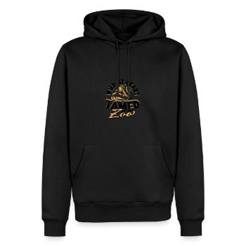 Sauvage dans l’âme, apprivoisé au zoo - Zoo - Sweat à capuche Premium bio Homme - noir - Devant - Nico (187cm)