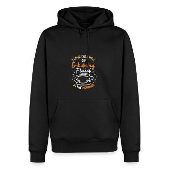 Ich liebe den Geruch von Einbalsamierungsflüssigke - Männer Premium Bio Hoodie - Schwarz - Vorne - Nico (187cm)
