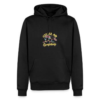 Zelluläre Symphonie - Biologie - Männer Premium Bio Hoodie - Schwarz - Vorne - Nico (187cm)